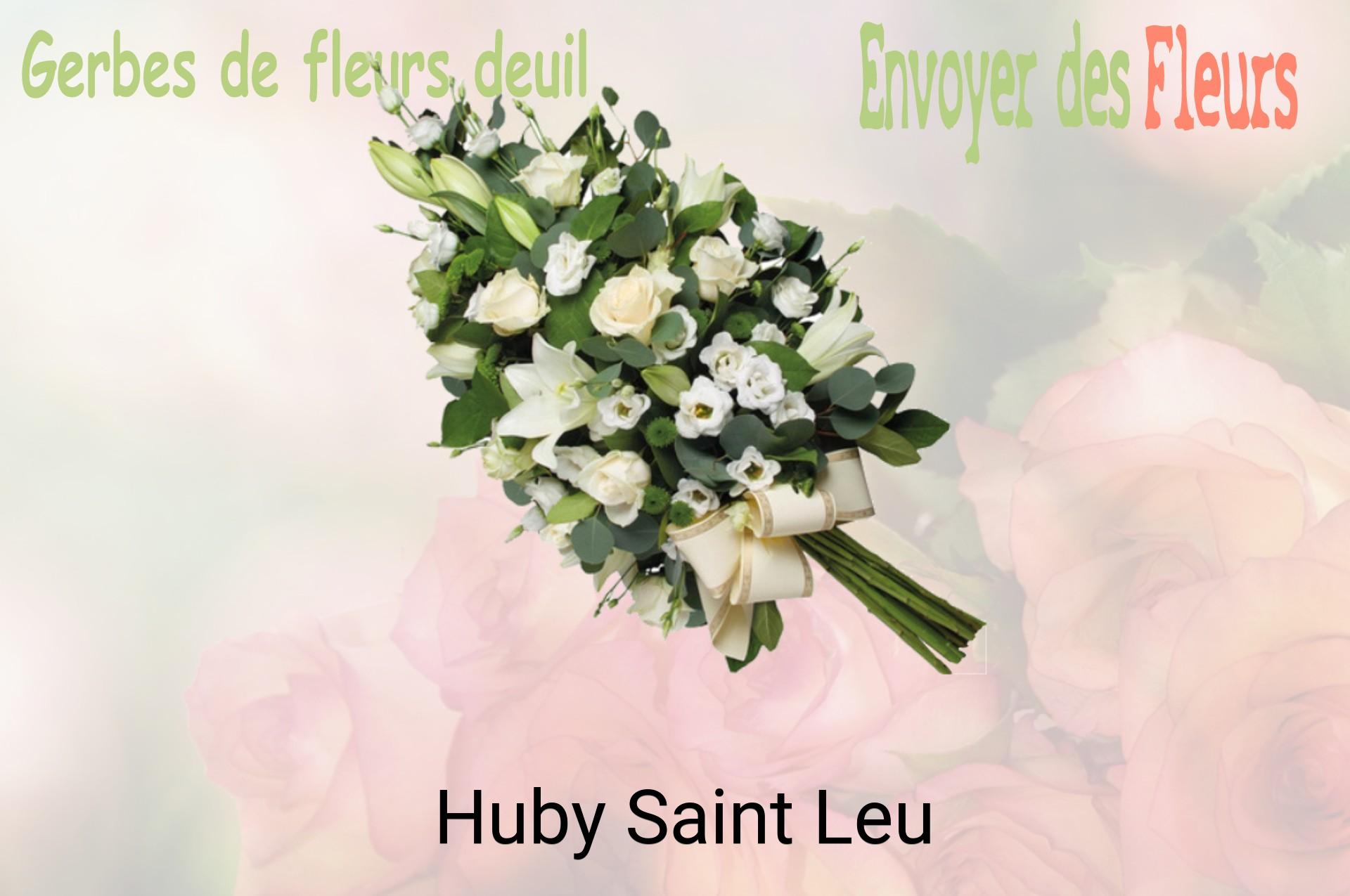 Gerbe de fleurs de deuil livrée à Huby-Saint-Leu